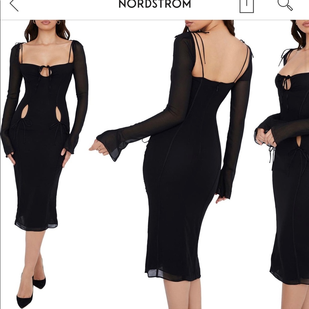 ISO HOUSE OF CB OPHELIA GEORGETTE DRESS L+ LARGE CUP